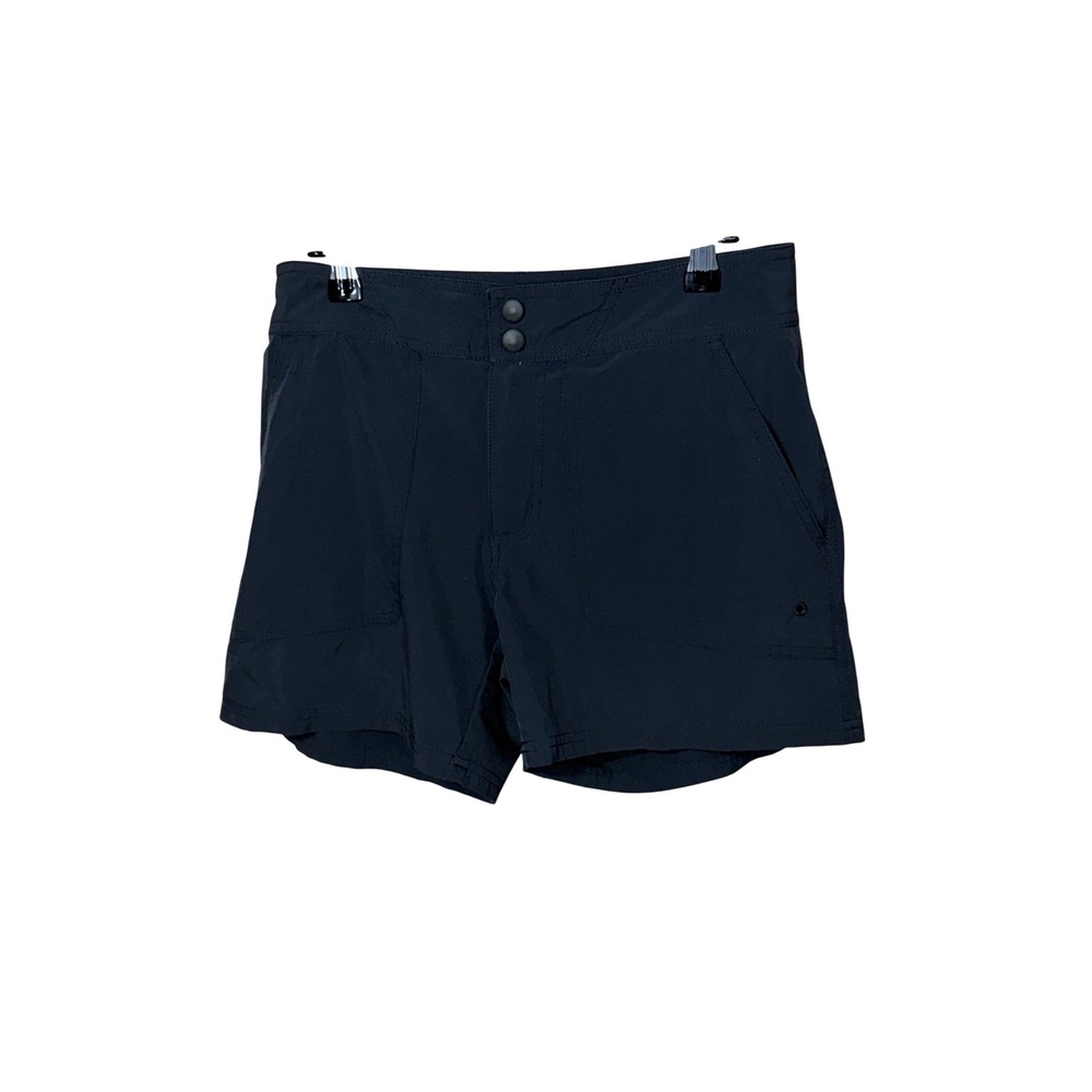 LL Bean Womens Black Active Hiking Shorts UPF 50+ Size 4